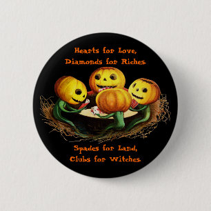 Pumpkins at Cards Halloween Button
