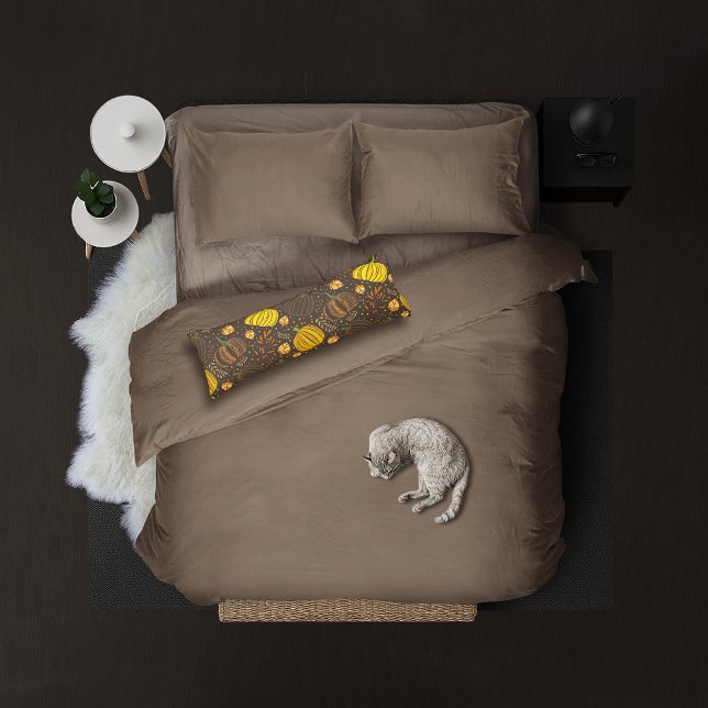 Pumpkins Autumn Fall Harvest Pattern Body Cushion (Creator Uploaded)