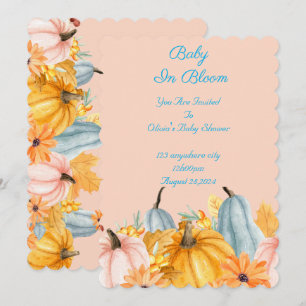 Pumpkins baby shower invitation
