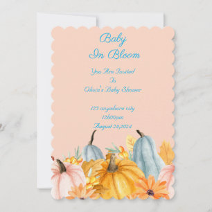 Pumpkins baby shower invitation 