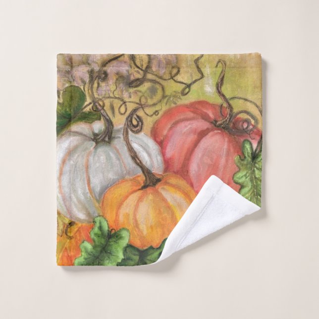 Pumpkins Bath Towel Set (Wash Cloth)