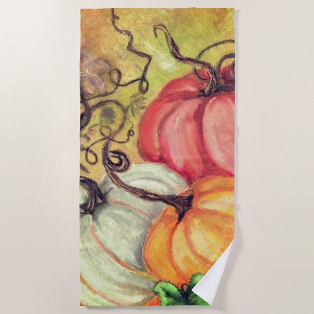 Pumpkins Beach Towel (Front)