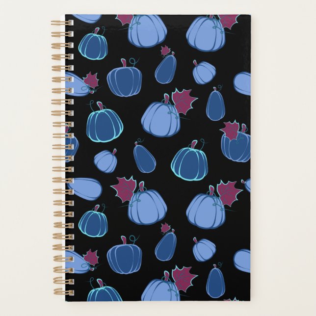 Pumpkins Blue Plum Harvest pattern Planner (Front)