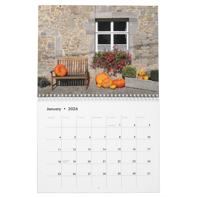 Pumpkins Calendar (Jan 2026)