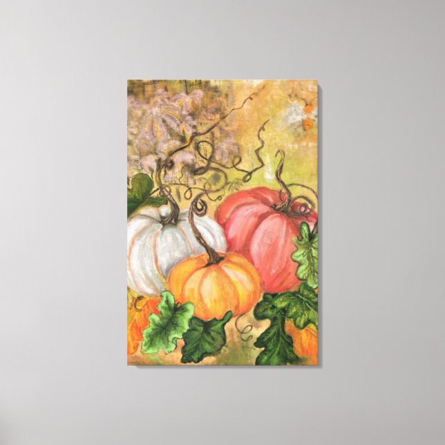Pumpkins Canvas Print Halloween - Painting (Front)