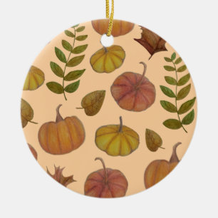 Pumpkins ceramic tree decoration
