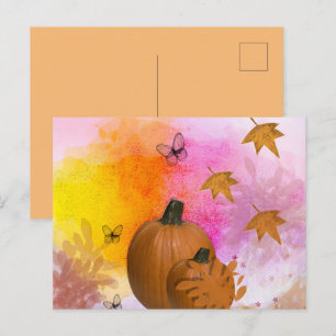 Pumpkins Collage Postcard