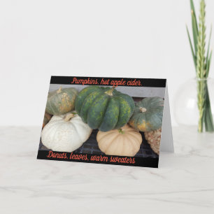 Pumpkins Fall greeting card