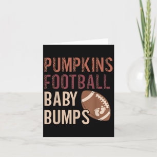 Pumpkins Football Baby Bumps Pregnancy Thanksgivin Card