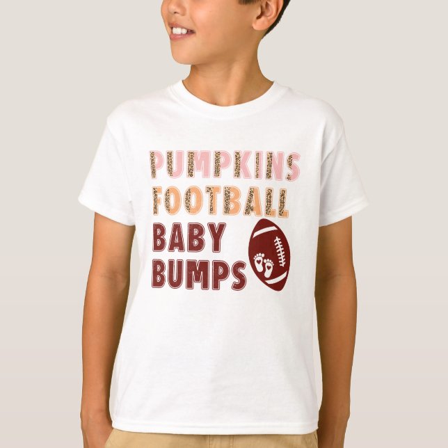 pumpkins football baby bumps T-Shirt (Front)