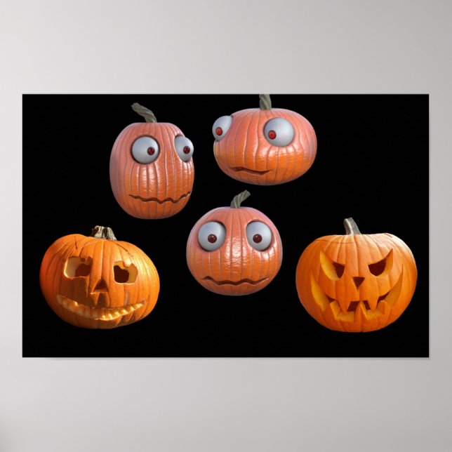 Pumpkins for Halloween. Poster (Front)