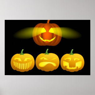 Pumpkins for Halloween. Poster