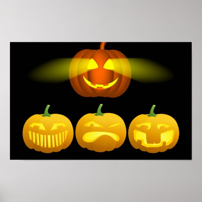 Pumpkins for Halloween. Poster (Front)