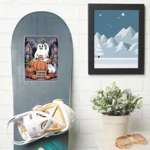 Pumpkins For Sale & Caffeine Ghost-Cat V2 Stickers