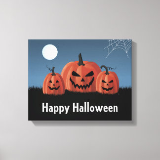 Pumpkins Halloween Canvas Print