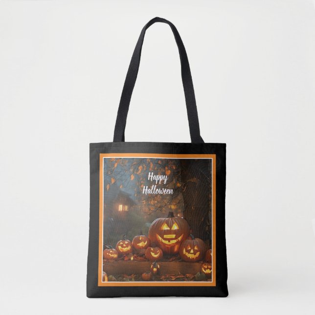 Pumpkins Halloween Family Collection Tote Bag (Front)