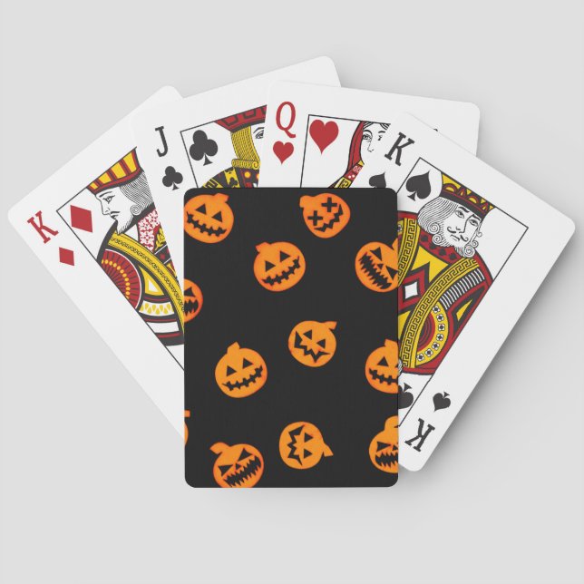 Pumpkins Halloween Playing Cards (Back)