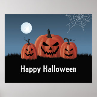 Pumpkins Halloween Poster