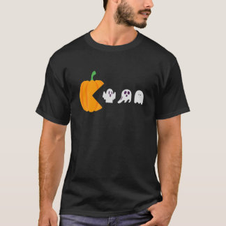Pumpkins Kill 3 Ghosts By Eating Them For Hallowee T-Shirt