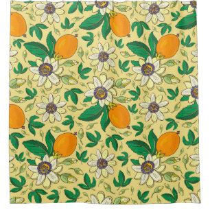 Pumpkins & Leaves: Autumn Harvest Shower Curtain