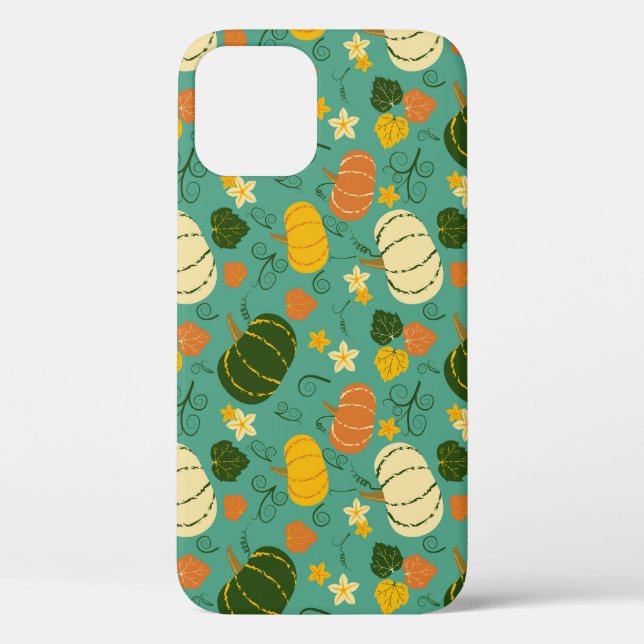 Pumpkins, leaves: autumn vegetable pattern Case-Mate iPhone case (Back)