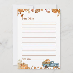 Pumpkins Leaves & Stacks of Hay Time Capsule Cards