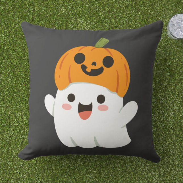Pumpkins Make the Perfect Night. Cushion (Grass)