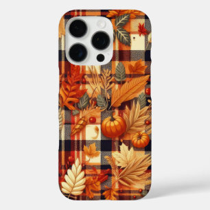 Pumpkins Maple Leaves Autumn Plaids  iPhone 16 Pro Case