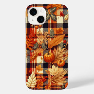 Pumpkins Maple Leaves Autumn Plaids Case-Mate iPhone 14 Case