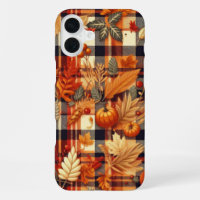 Pumpkins Maple Leaves Autumn Plaids