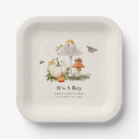 Pumpkins Mushroom Woodland Insects Boy Baby Shower