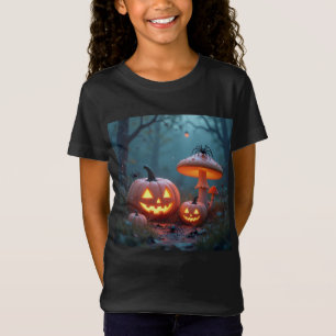 Pumpkins mushrooms and spiders T-Shirt