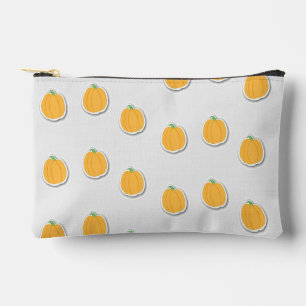 Pumpkins on grey accessory pouch