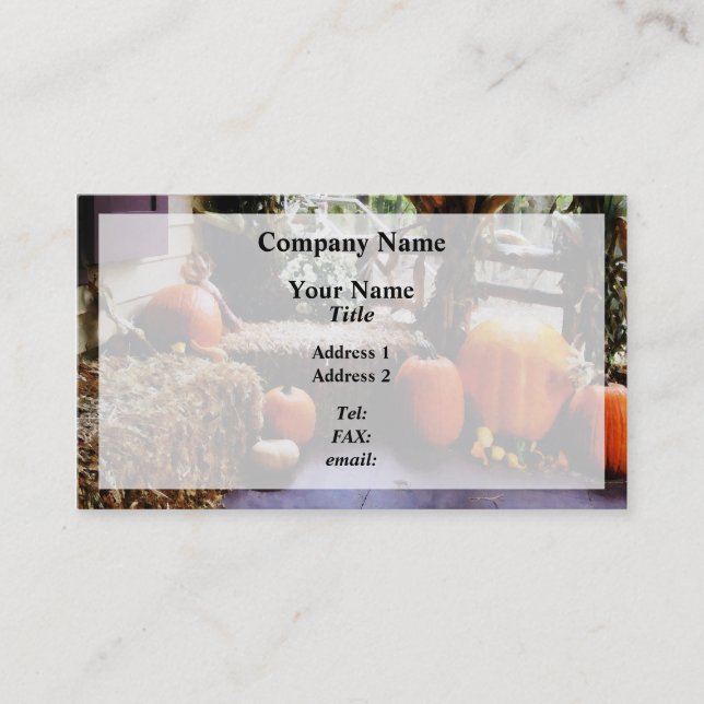 Pumpkins on Porch Business Card (Front)