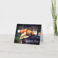 Pumpkins On Truck Fall Thank You Card