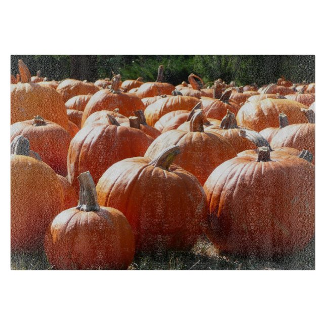 Pumpkins Photo for Fall, Halloween or Thanksgiving Cutting Board (Front)