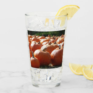 Pumpkins Photo for Fall, Halloween or Thanksgiving Glass