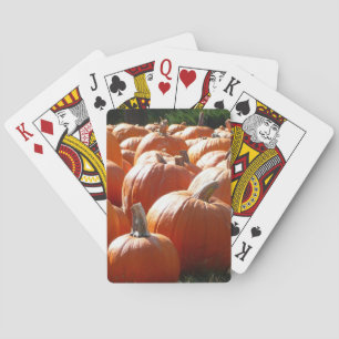 Pumpkins Photo for Fall, Halloween or Thanksgiving Playing Cards
