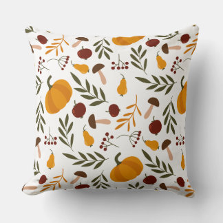 Pumpkins, Pomegranates, and Pears Cushion