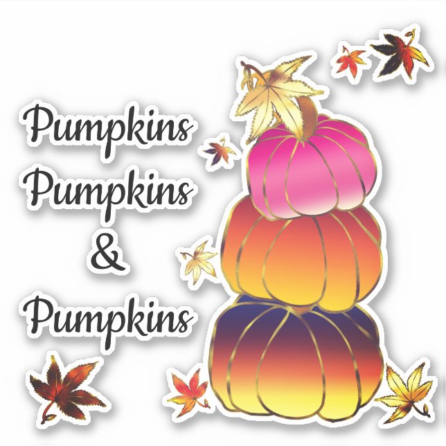 Pumpkins & Pumpkins Gradient, Gold, & Foil Texture (Front)