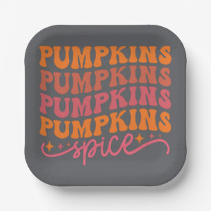 Pumpkins Pumpkins Pumpkins Pumpkins Spice Paper Plate
