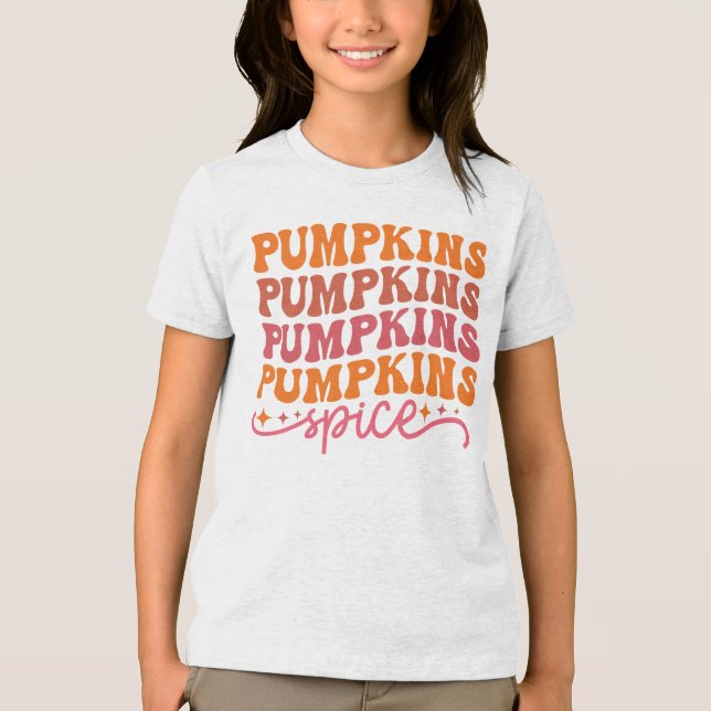 Pumpkins Pumpkins Pumpkins Pumpkins Spice Tri-Blend Shirt (Front)