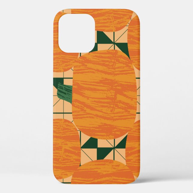 Pumpkins: Retro Geometric Triangle. Case-Mate iPhone Case (Back)