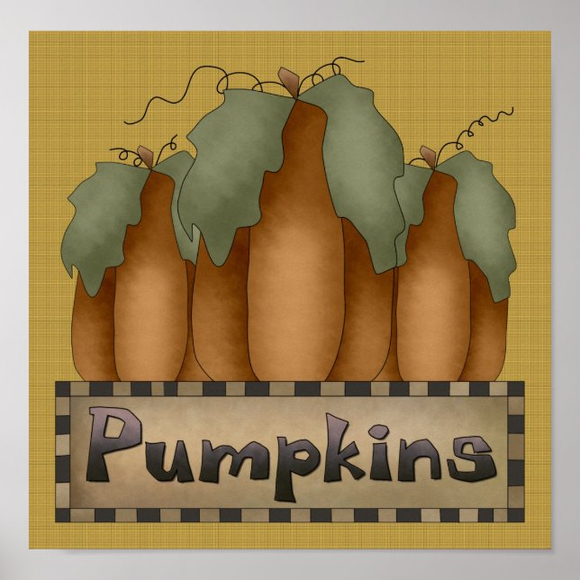 Pumpkins Sign/Print Poster (Front)