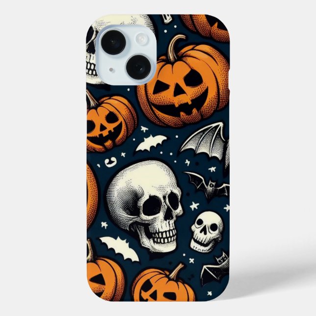 Pumpkins & Skulls Case-Mate iPhone Case (Back)