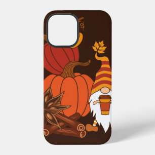 Pumpkins, star anise, cinnamon sticks, autumn leav iPhone 12 case