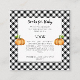 Pumpkins   Sunflowers Baby Shower Book Request Enclosure Card