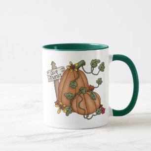 Pumpkins Thanksgiving Give Thanks Mug