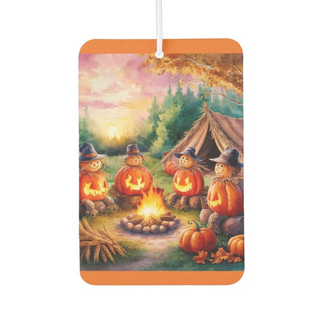 Pumpkins Together Car Air Freshener (Front)