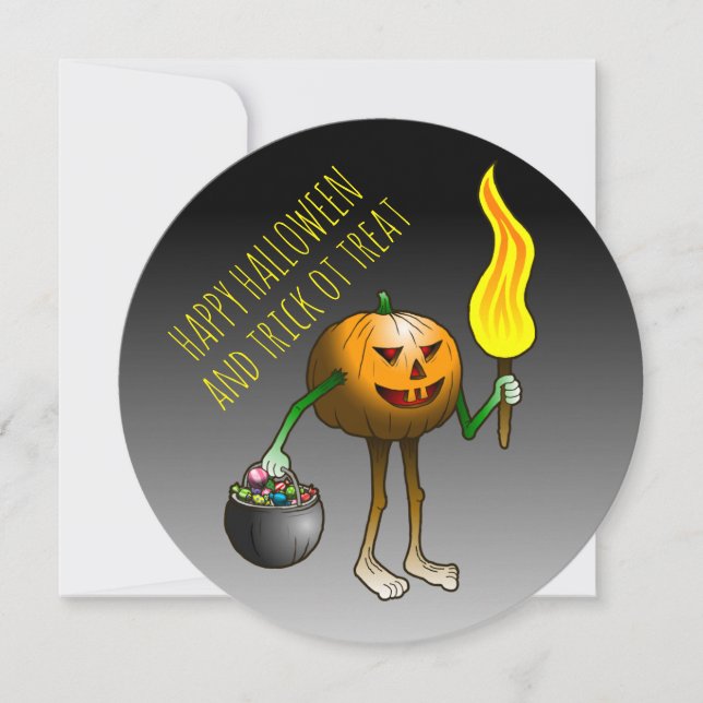 Pumpkins Trick or Treat Card (Front)